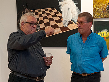 Frank Meier auf seiner Ausstellung